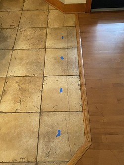 Tile crack repair (before)